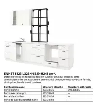 IKEA Ferm - enhet k123 l323xp63,5xh241 Offres et Promotions