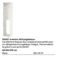 IKEA Enhet armoire réf/congélateur Offres et Promotions