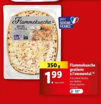 Lidl Flammekueche gratinée à l'emmental Offres et Promotions