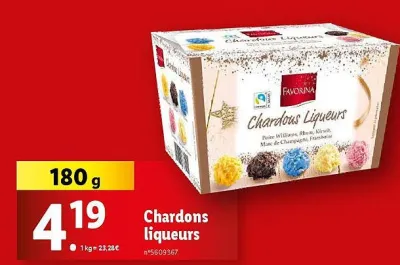 Lidl FAVORINA Chardons liqueurs Offres et Promotions