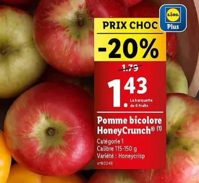 Lidl Pomme bicolore HoneyCrunch Offres et Promotions