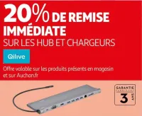 Auchan Hypermarché 20% De Remise Immédiate Sur Les Hub Et Chargeurs Qilive Offres et Promotions