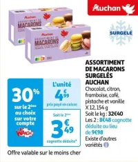 Auchan Hypermarché Assortiment De Macarons Surgelés Auchan Offres et Promotions