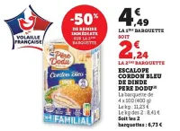 Hyper U PERE DODU Escalope cordon bleu de dinde 400 g Offres et Promotions