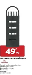 Bricomarché LE MARQUIER Serviteur de cheminée elaia Offres et Promotions