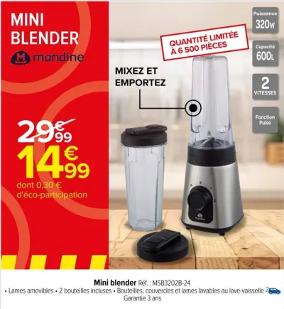 Carrefour Mini blender Offres et Promotions
