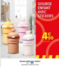 Carrefour Gourde enfant avec stickers Offres et Promotions