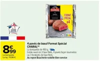 Carrefour 4 pavés de bœuf Format Spécial CHARAL Offres et Promotions