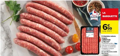 Carrefour 8 chipolatas natures longues CARREFOUR Le Marché Offres et Promotions