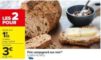 Carrefour Pain campagnard aux noix Offres et Promotions