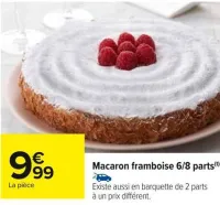 Carrefour Macaron framboise 6/8 parts Offres et Promotions