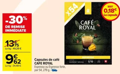 Carrefour Capsules de café Offres et Promotions