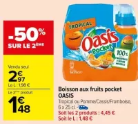 Carrefour Boisson aux fruits pocket Offres et Promotions