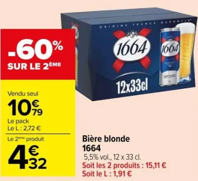 Carrefour Bière blonde Offres et Promotions