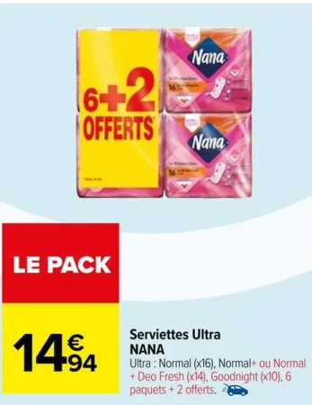 Carrefour Serviettes Ultra Offres et Promotions