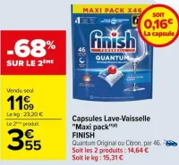 Carrefour Capsules Lave-Vaisselle "Maxi pack" Offres et Promotions