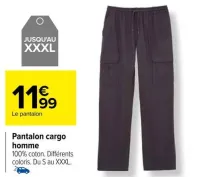 Carrefour Pantalon cargo homme Offres et Promotions