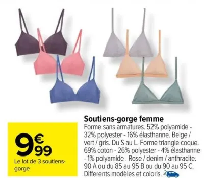 Carrefour Soutiens-gorge femme Offres et Promotions