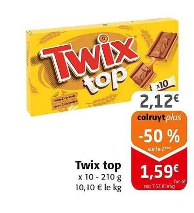 Colruyt Twix top Offres et Promotions