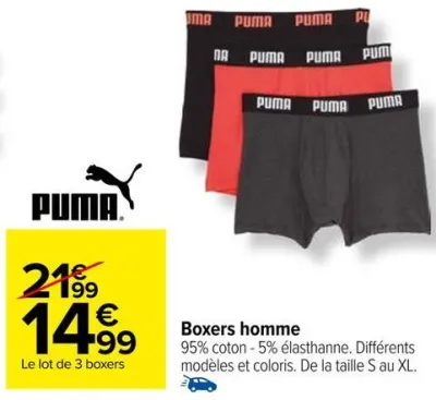 Carrefour Boxers homme Offres et Promotions