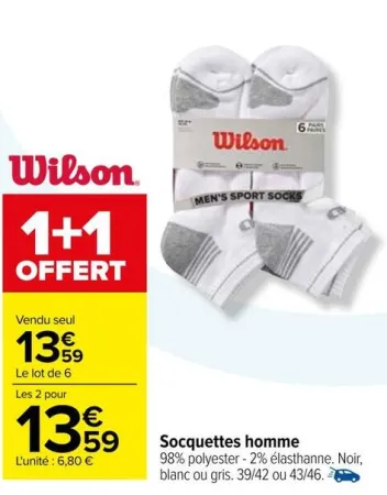 Carrefour Socquettes homme Offres et Promotions