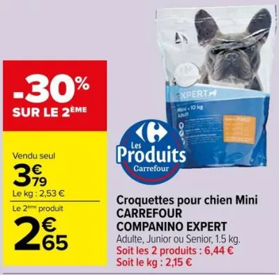 Carrefour Croquettes pour chien Mini Offres et Promotions