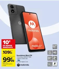 Carrefour Smartphone Moto E14 Offres et Promotions