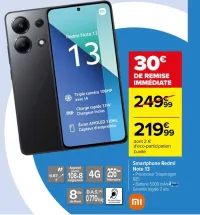 Carrefour Smartphone Redmi Note 13 Offres et Promotions