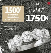 Auchan Hypermarché Demi-Alliance Platine Et Diamants 1 Carat* Offres et Promotions