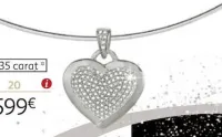 Auchan Hypermarché Pendentif Or Blanc 750 Millièmes Et Diamants 0,35 Carat* Offres et Promotions