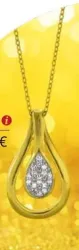 Auchan Hypermarché Collier Or 375 Millièmes Rhodié Et Diamants Offres et Promotions