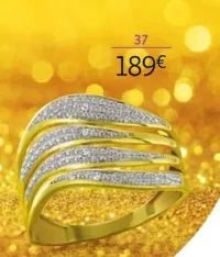 Auchan Hypermarché Bague Or 375 Millièmes Rhodié Et Diamants Offres et Promotions