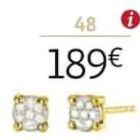 Auchan Hypermarché Boucles D'oreilles Or 750 Millièmes Rhodié Et Diamants Offres et Promotions