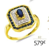 Auchan Hypermarché Bague Or 750 Millièmes Rhodié, Saphirs Et Diamants Offres et Promotions