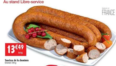 Cora Saucisse de la cheminée 720 g Offres et Promotions