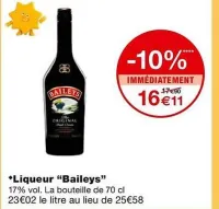 Monoprix *Liqueur "Baileys" Offres et Promotions