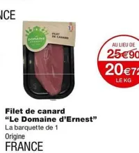 Monoprix Filet de canard "Le Domaine d'Ernest" Offres et Promotions