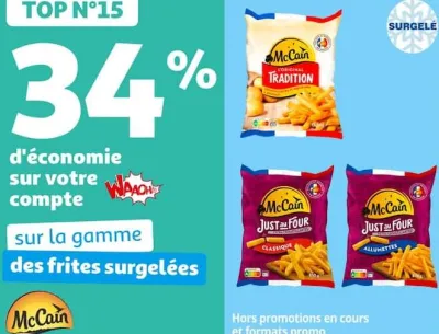 Auchan Hypermarché 34% D'économie Sur La Gamme Des Frites Surgelées Mc Cain Offres et Promotions