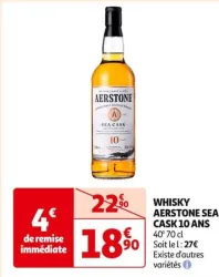 Auchan Hypermarché Whisky Aerstone Sea Cask 10 Ans Offres et Promotions