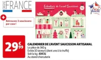 Auchan Hypermarché Calendrier De L'avent Saucisson Artisanal Offres et Promotions