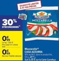 Carrefour Mozzarella Offres et Promotions