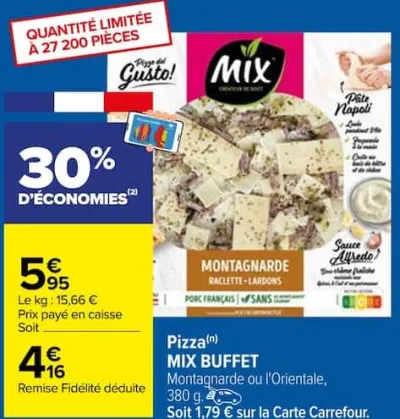 Carrefour Pizza Offres et Promotions