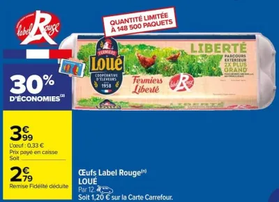 Carrefour Œufs Label Rouge Offres et Promotions