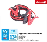 Auchan Hypermarché Câbles De Démarrage Led 250A Auchan Offres et Promotions