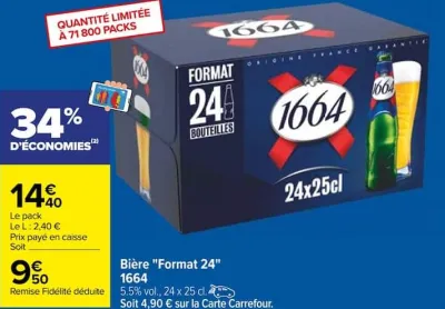 Carrefour Bière "Format 24" Offres et Promotions