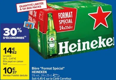Carrefour Bière "Format Spécial" Offres et Promotions