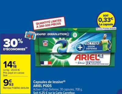 Carrefour Capsules de lessive Offres et Promotions