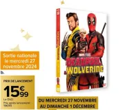 Carrefour DVD "Deadpool & Wolverine" Offres et Promotions