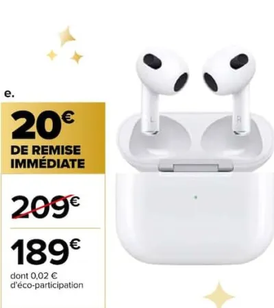 Carrefour APPLE AIRPODS 3RD GEN Offres et Promotions