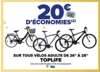 Carrefour SUR TOUS VÉLOS ADULTE DE 26'' À 28'' Offres et Promotions